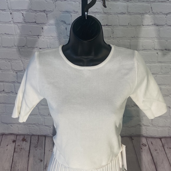 NWT  NICHOLE LYNEL MINI WHITE SKIRT SET - Picture 2 of 10